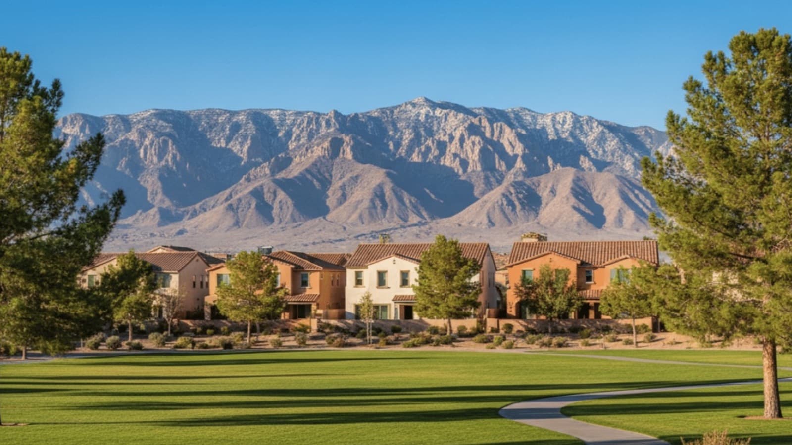 Aerial view of Summerlin neighborhoods with Red Rock Canyon backdrop, Las Vegas Nevada 2026