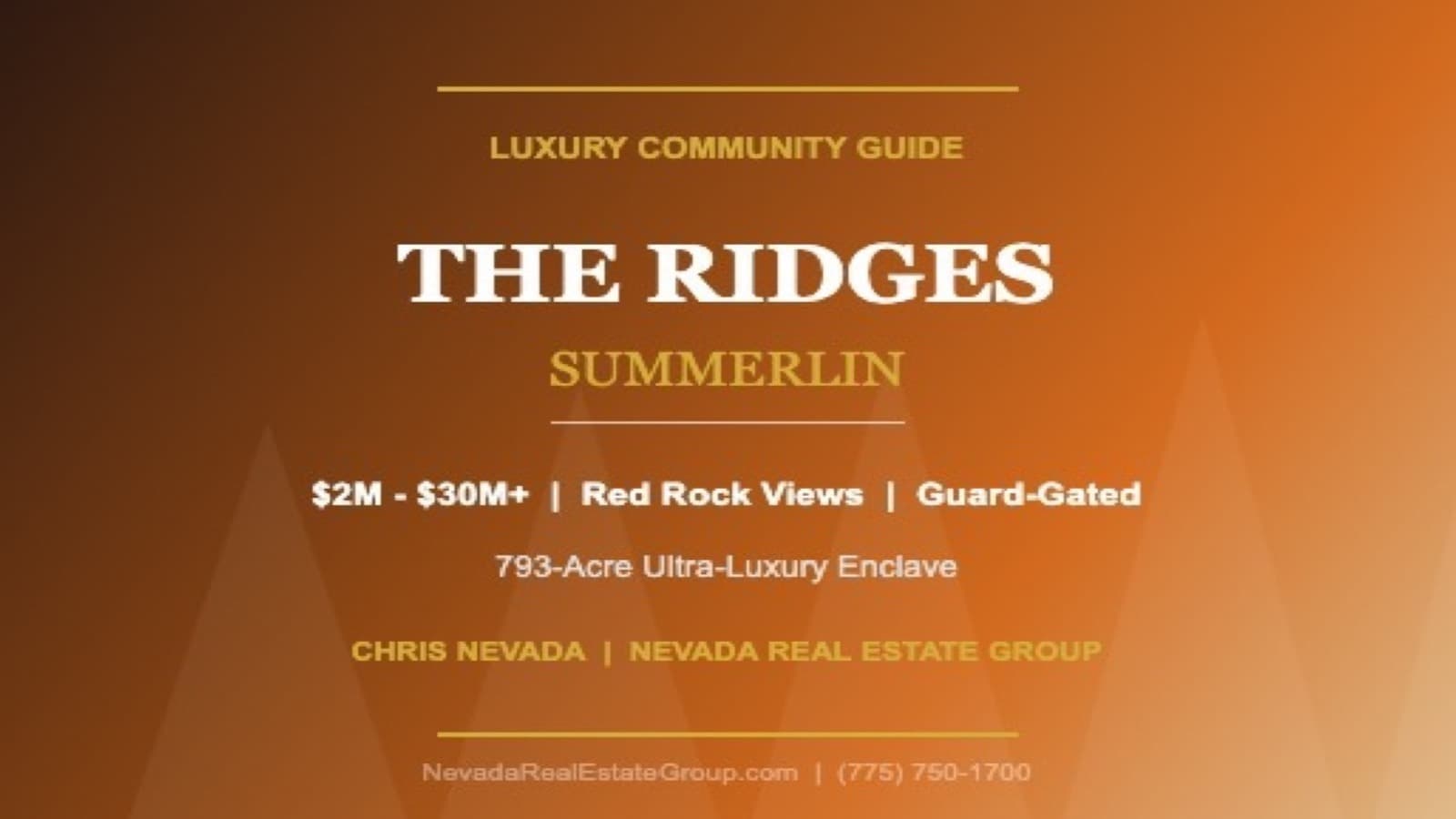 The Ridges Summerlin Homes: Prices, HOA and Cost 2026