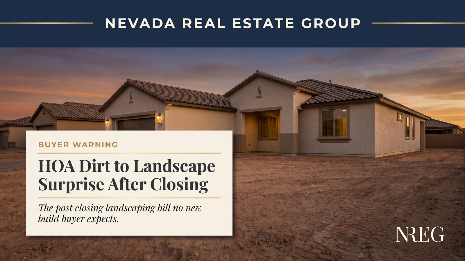 New construction Las Vegas community landscaping and streetscape maintained by HOA in master-planned development