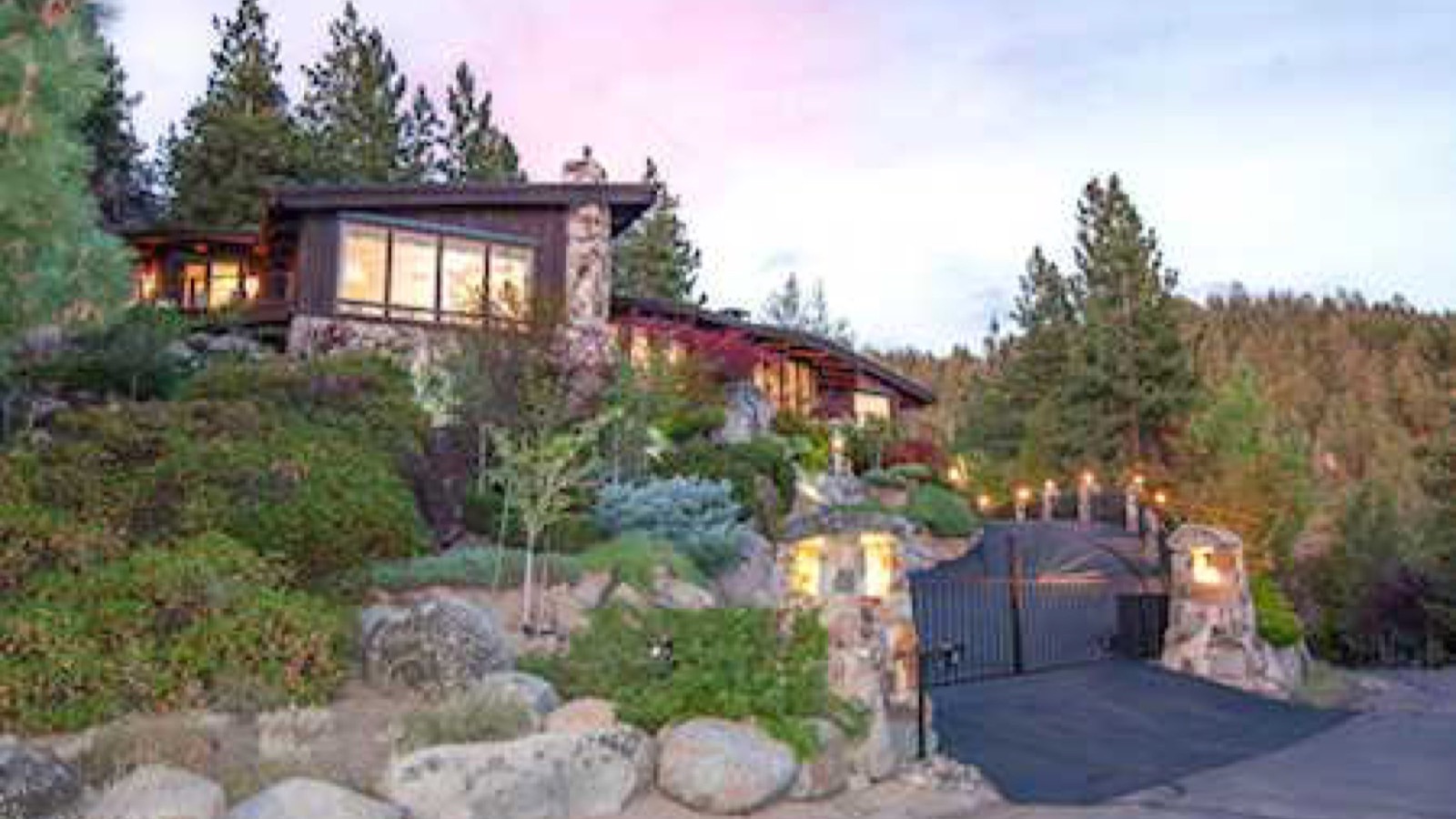 Zephyr Cove Lake Tahoe Nevada lakefront home with sandy beach and Sierra Nevada mountains