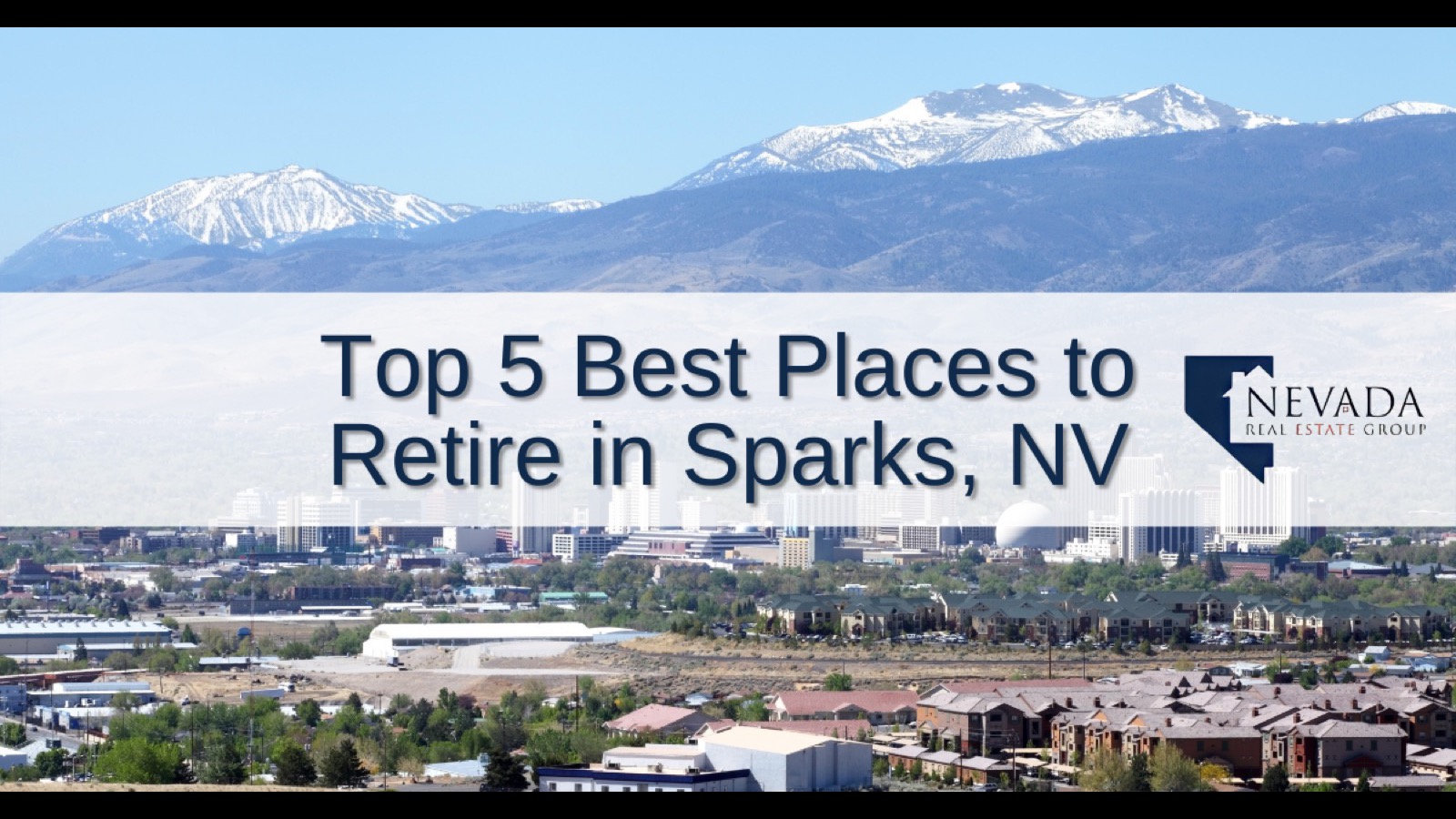 Sparks NV retirement neighborhood streetscape with Sierra Nevada mountain views