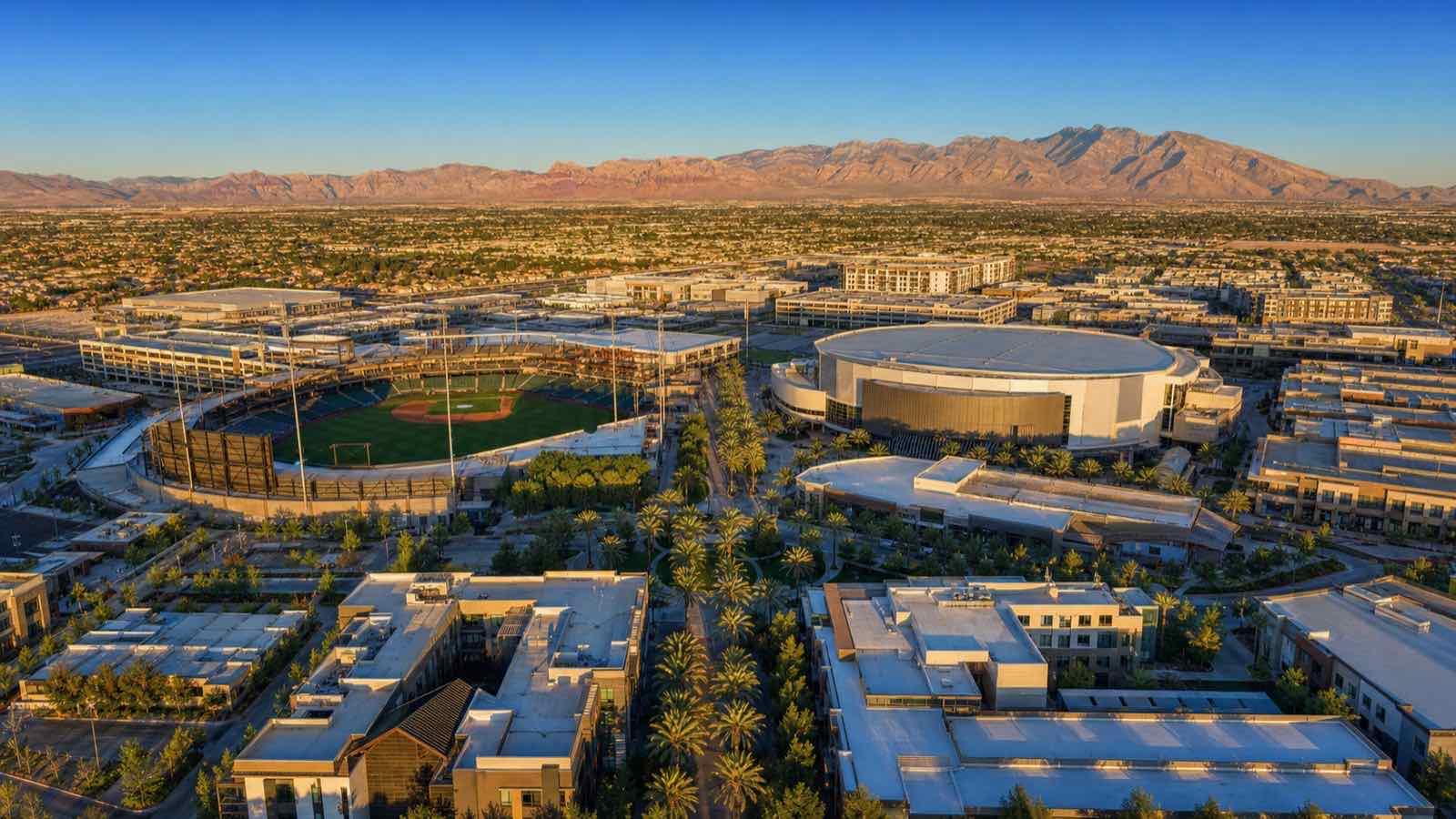 Downtown Summerlin retail district with restaurants and ballpark, the premier amenity anchor for relocating professional families